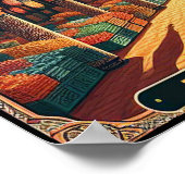 Marrakech Marokko Markt Reizen Poster (Hoek)