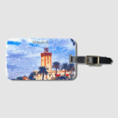 Marrakech Marokko Moskee Reizen Bagagelabel (Voorkant (horizontaal))