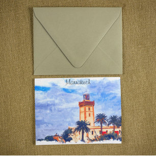 Marrakech Marokko Moskee Reizen Briefkaart