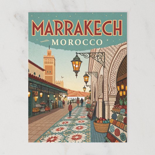  Marrakech Marokko Souk Briefkaart