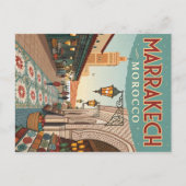  Marrakech Marokko Souk Briefkaart (Voorkant)
