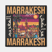 Marrakech Marokko souk Toerisme Reizen Souvenir Magneet (Voorkant)
