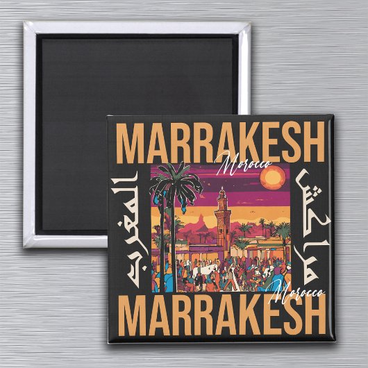 Marrakech Marokko souk Toerisme Reizen Souvenir Magneet
