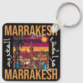 Marrakech Marokko souk Toerisme Reizen Souvenir Sleutelhanger (Achterkant)