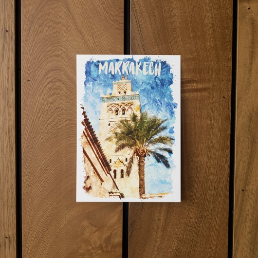 Marrakech Marokko Vintage Reizen Briefkaart