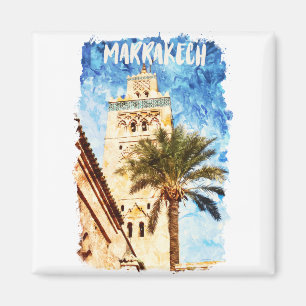 Marrakech Marokko Vintage Reizen Magneet