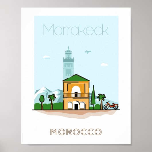 Marrakech poster voyage ville - Maroc voyage (Devant)