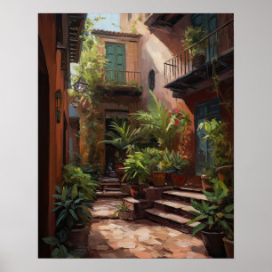 Marrakech Riad Marokko Art Print Poster