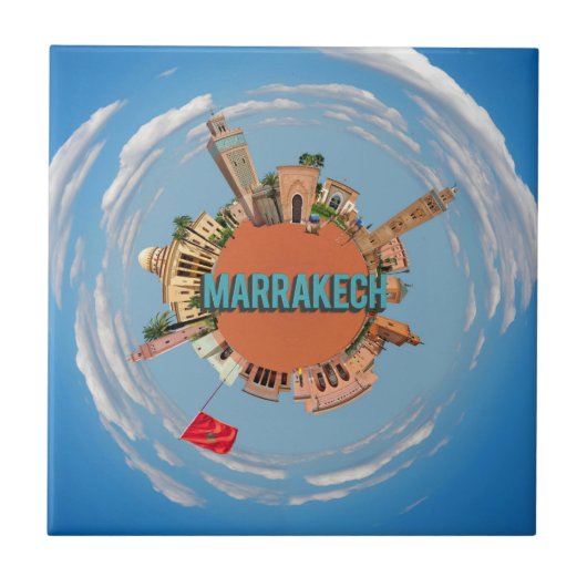 marrakech - stad kleine kleine planeet marokko arc tegeltje (Voorkant)