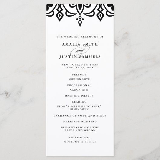 Marrakesh huwelijksprogramma | Black Programma (Voorkant)