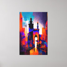 Marrakesh, Marokko(De Rode Stad), Canvas Print