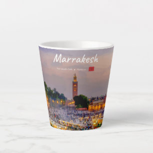 Marrakesh, Marokko - Jemaa el Fnaa plein klein Latte Mok