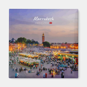 Marrakesh, Marokko - Jemaa el Fnaa plein Magneet