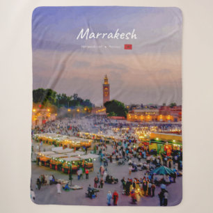 Marrakesh, Marokko - Jemaa el Fnaa plein Sherpa Deken