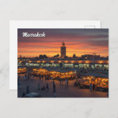 Marrakesh Marokko Reizen Briefkaart (Voorkant / Achterkant)