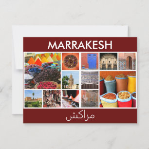 marrakesh marokko scènes briefkaart