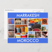 marrakesh marokko scènes briefkaart (Voorkant / Achterkant)