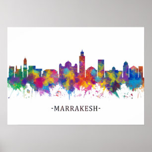 Marrakesh Marokko Skyline Poster