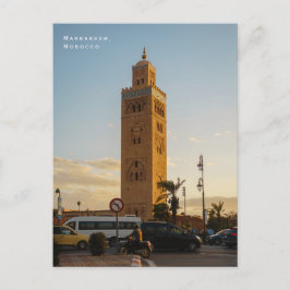Marrakesh Marokko Stadsstemming Straatscène Briefkaart