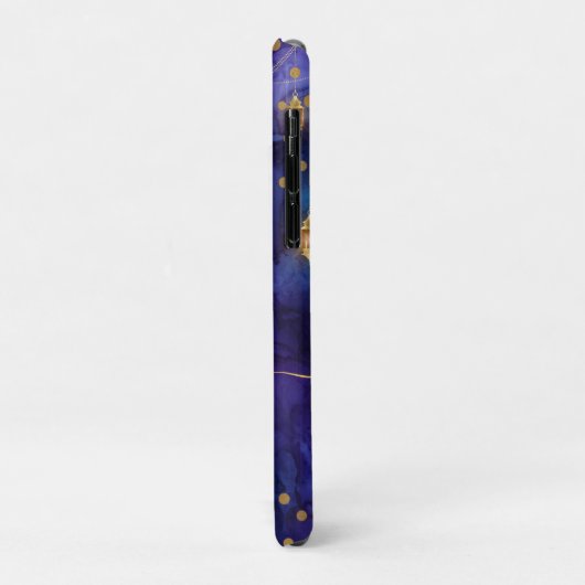 Marrakesh Midnight Lantern & Gold Bokeh Monogram Case-Mate iPhone Case (Achterkant/links)