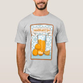 MARRAKESH Sinaasappel Juice Retro Poster T-shirt (Voorkant)