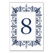 Marrakesh Table Number Kaart | marine (Voorkant)
