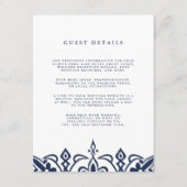 Marrakesh Wedding Guest Details Kaart | marine (Voorkant)
