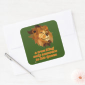 marrant autocollant carré "A TRUE KING..." (Enveloppe)