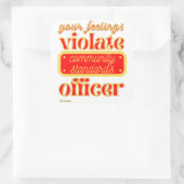 marrant autocollant carré "VOS SENTIMENTS..." (Sac)
