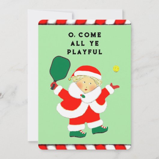 marrant cartes de fin de année de pickleball (Devant)