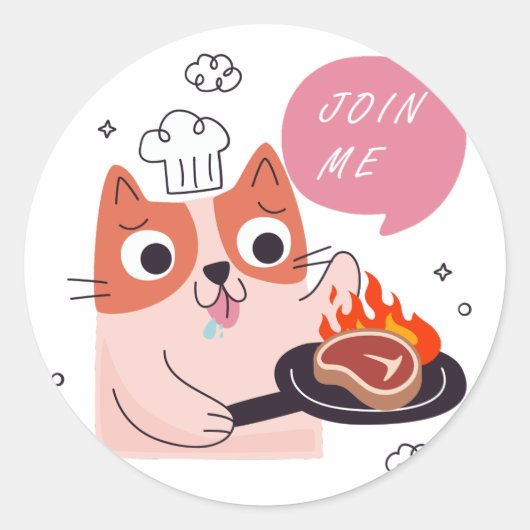 marrant chat autocollant (Devant)