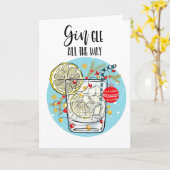 marrant la carte Gin noël jingle tout le long (Fleur jaune)