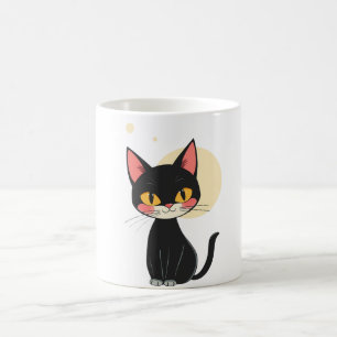 marrant noir chatte mug amoureux des chats rétro