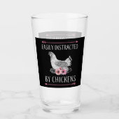 marrant poulet fermier amoureux mot art verre (Devant)