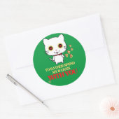 marrant rond autocollant "CUTE CAT" (Enveloppe)