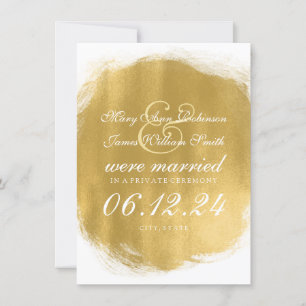 Marriage/Elopement Gold Paint Aankondiging