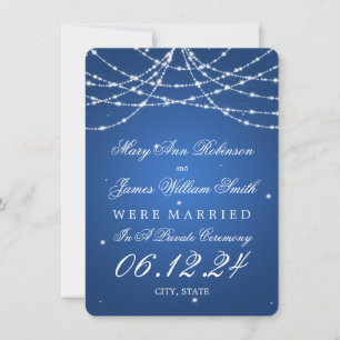 Marriage/Elopement Sparking String Blue Aankondiging