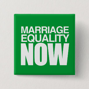 MARRIAGE EQUALITY NEE -.png Vierkante Button 5,1 Cm