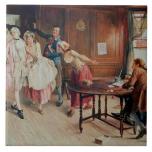 Marriage in Fleet Street, 1898 (olie op canvas) Tegeltje
