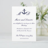 Marriage nautique invitation (Debout devant)