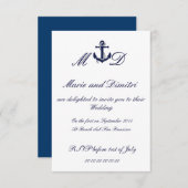 Marriage nautique invitation (Devant / Derrière)
