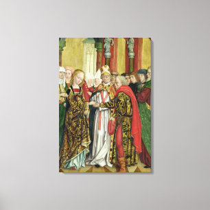 Marriage of the Mgin, from the Dome Altar, 1499 Canvas Afdruk