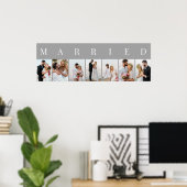 MARRIED 7 Afbeelding Gray en White Photo Collage Poster (Thuiskantoor)