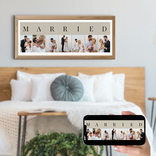 MARRIED 7 Afbeelding Natural and Black Photo Colla Poster