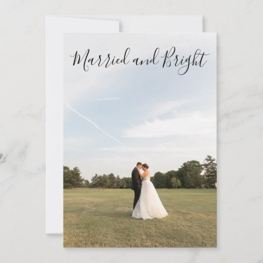 Married and Bright Christmas Photo Card Feestdagenkaart (Voorkant)