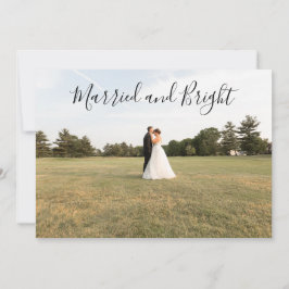 Married and Bright Photo Christmas Card Feestdagenkaart