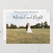 Married and Bright Photo Christmas Card Feestdagenkaart (Voorkant / Achterkant)