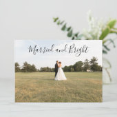 Married and Bright Photo Christmas Card Feestdagenkaart (Staand voorkant)