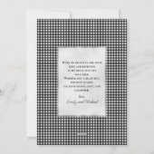Married and Merry Arch Photo Black White Plaid Feestdagenkaart (Achterkant)