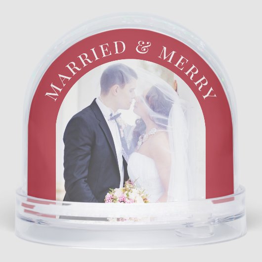 Married And Merry Arch Photos Newlywed Christmas (Arrière)